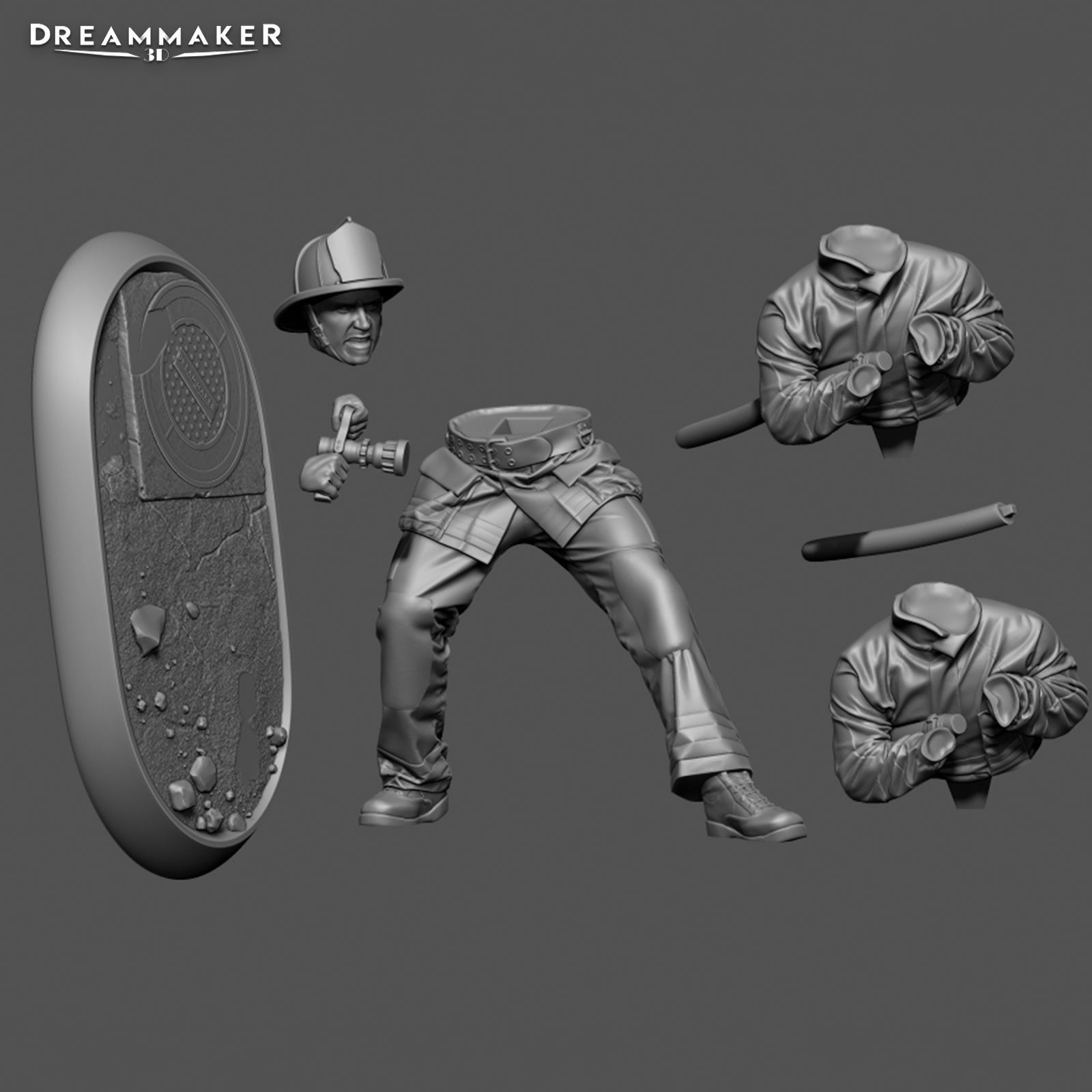 Firefighter in Action 3D print model_5