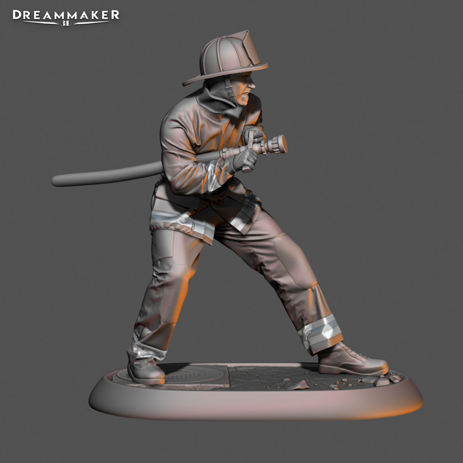 Firefighter in Action 3D print model_22