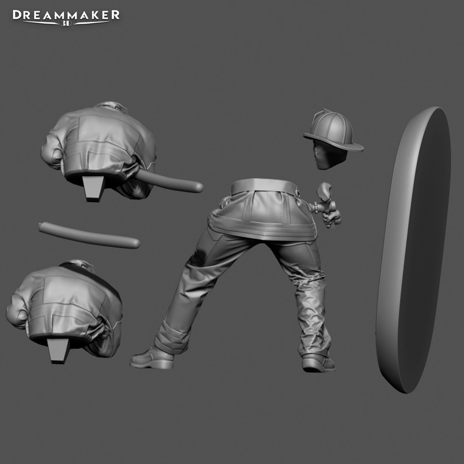 Firefighter in Action 3D print model_6