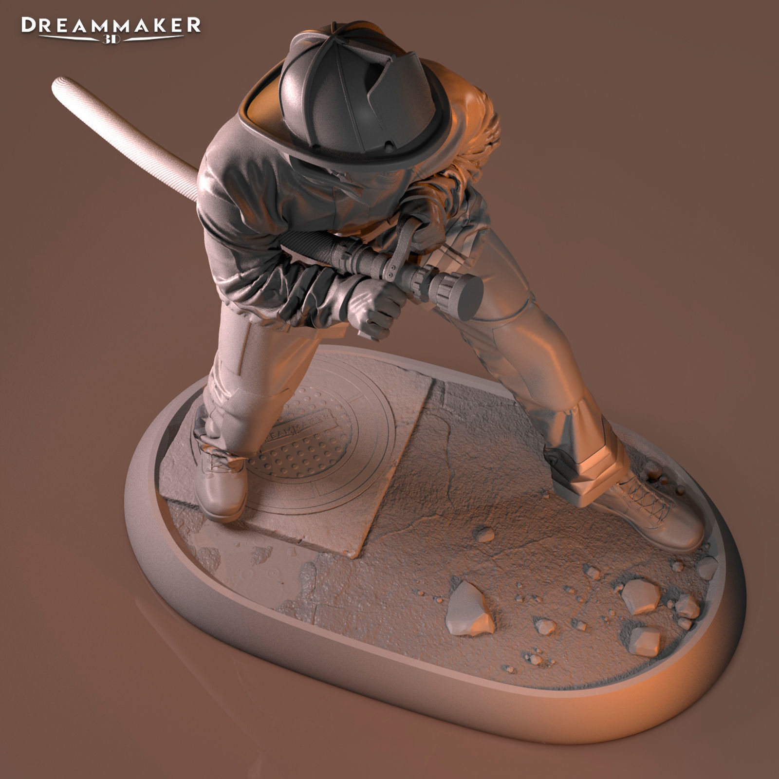 Firefighter in Action 3D print model_19