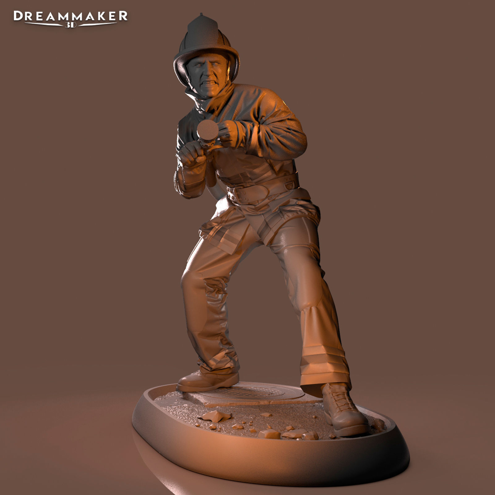 Firefighter in Action 3D print model_20