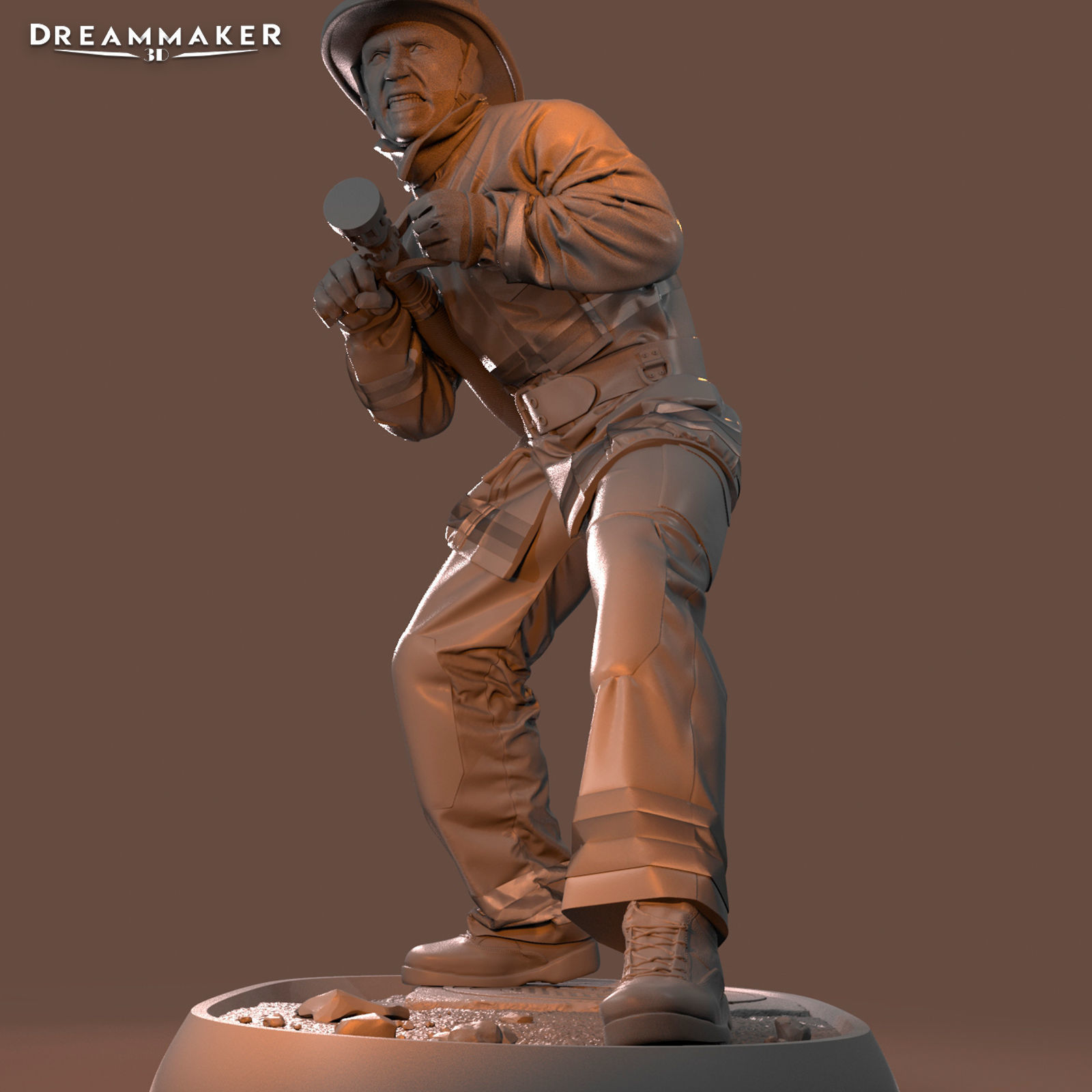 Firefighter in Action 3D print model_2