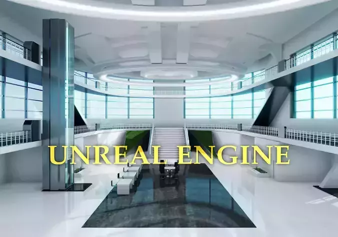 Modern Convention Center Interior UNREAL ENGINE Low-poly 3D model