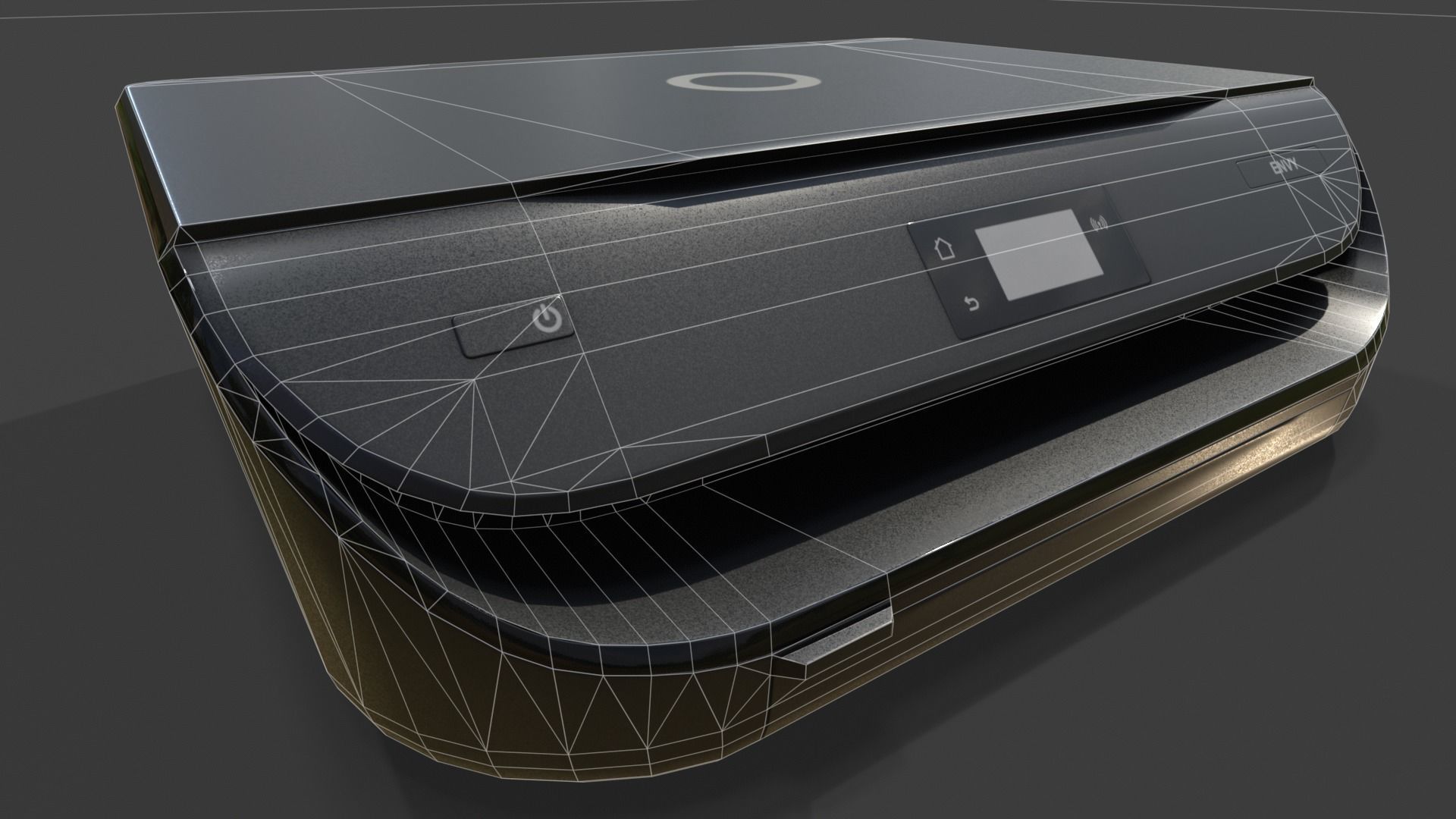 Printer V01 - Low Poly Low-poly 3D model_1