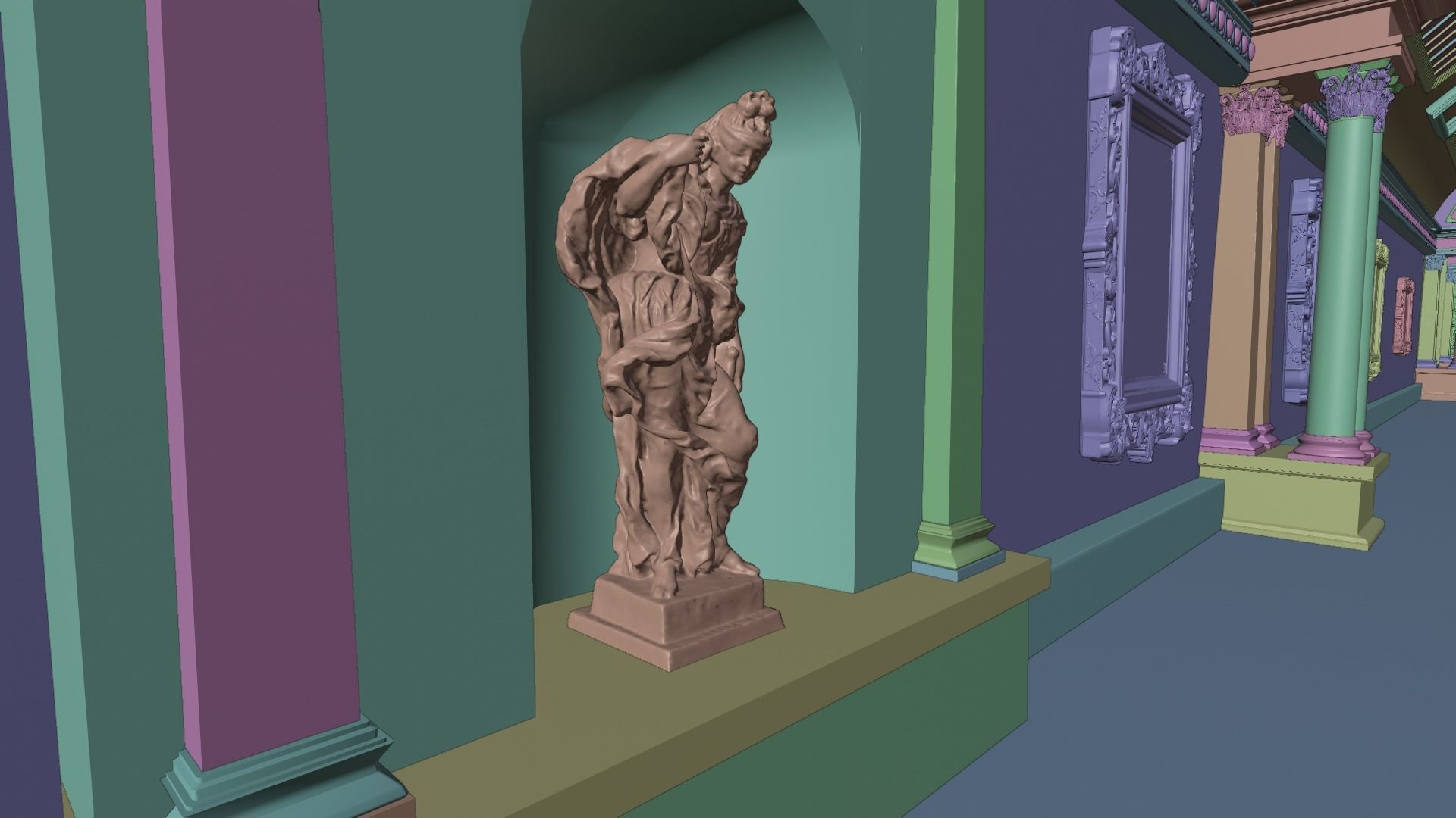 Louvre Art Gallery 3D model_7
