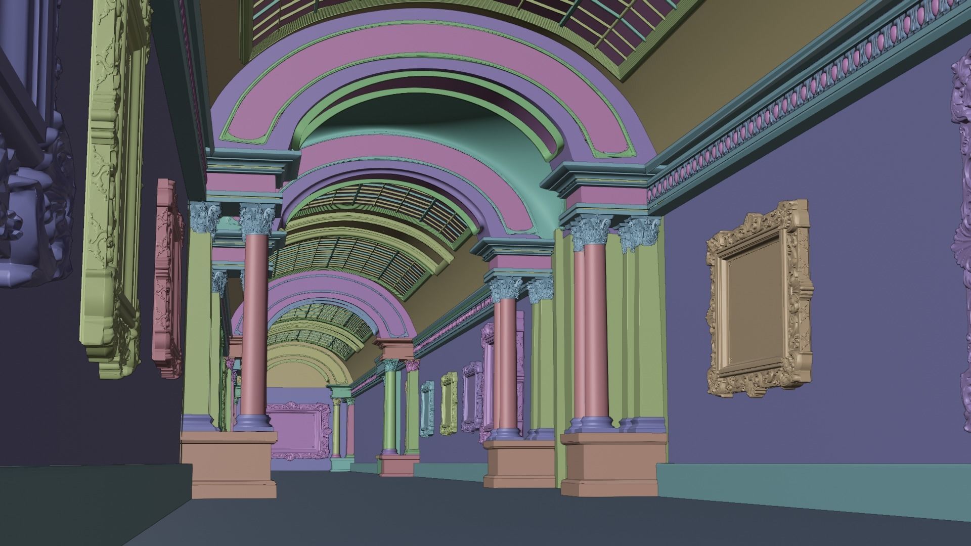 Louvre Art Gallery 3D model_3