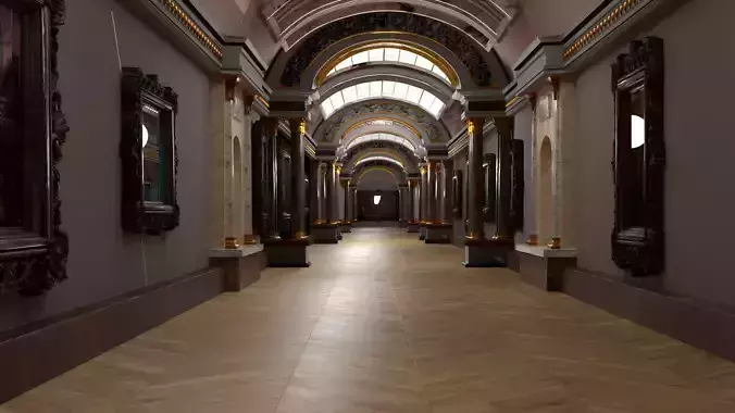 Louvre Art Gallery 3D model