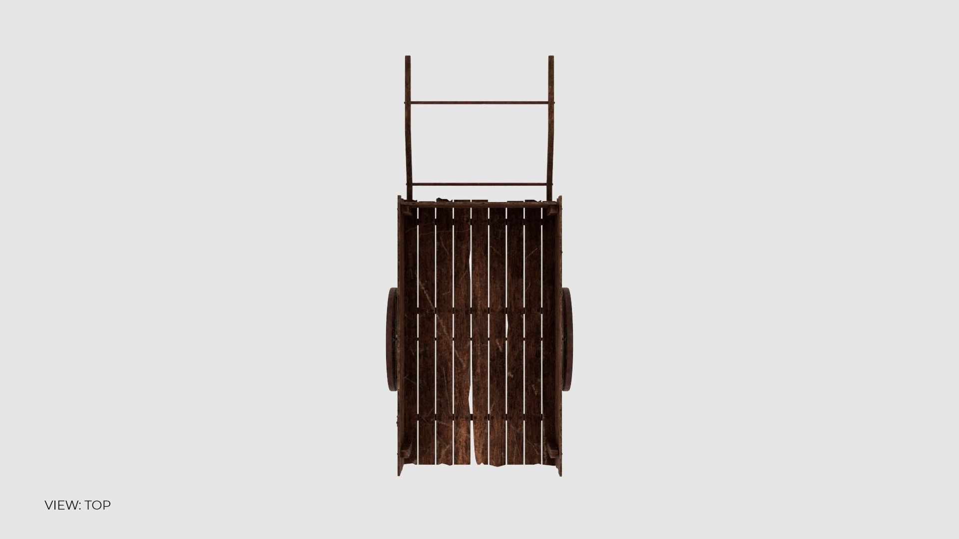 3D model Wooden Cart 3D model_6