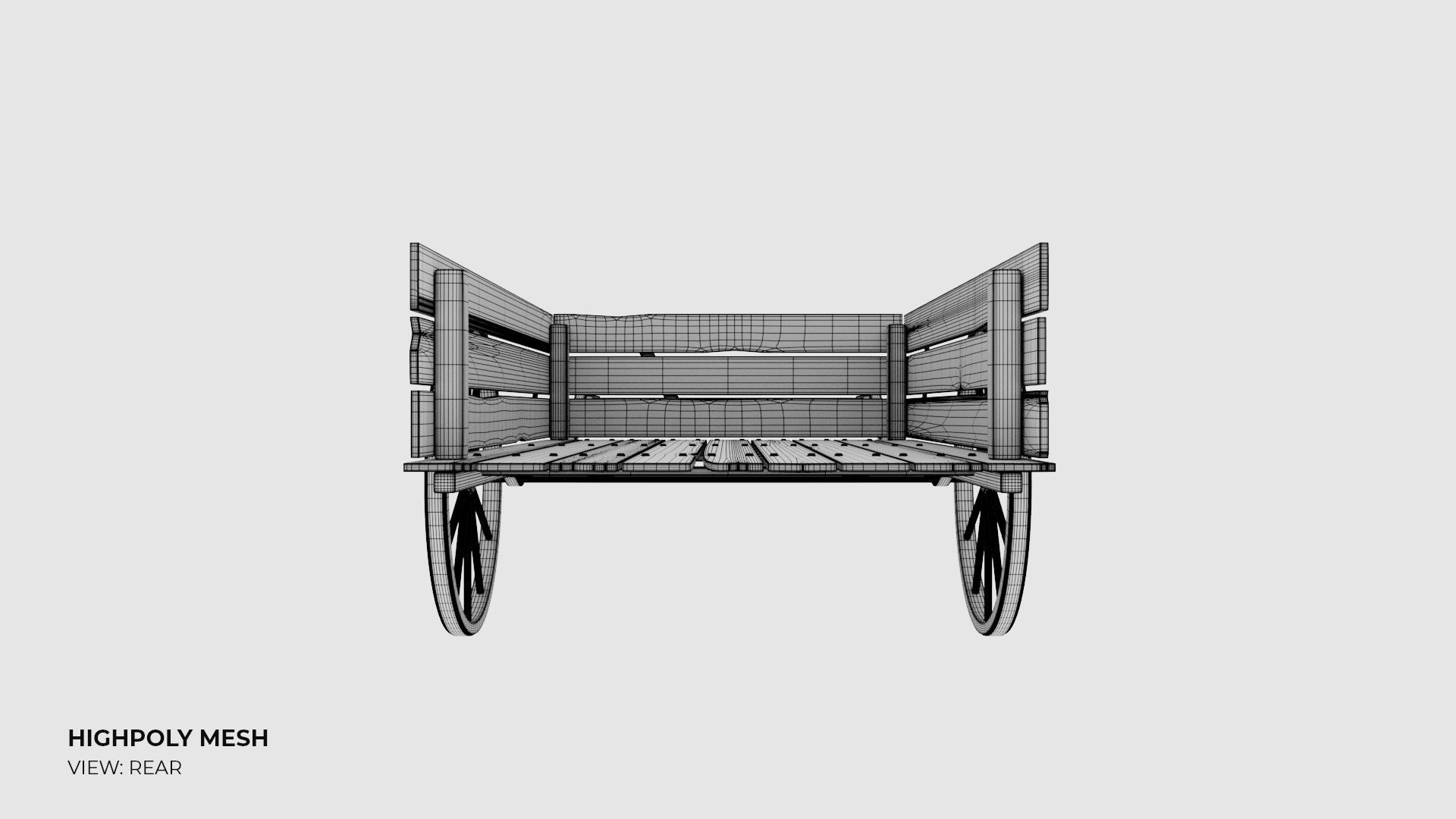 3D model Wooden Cart 3D model_13