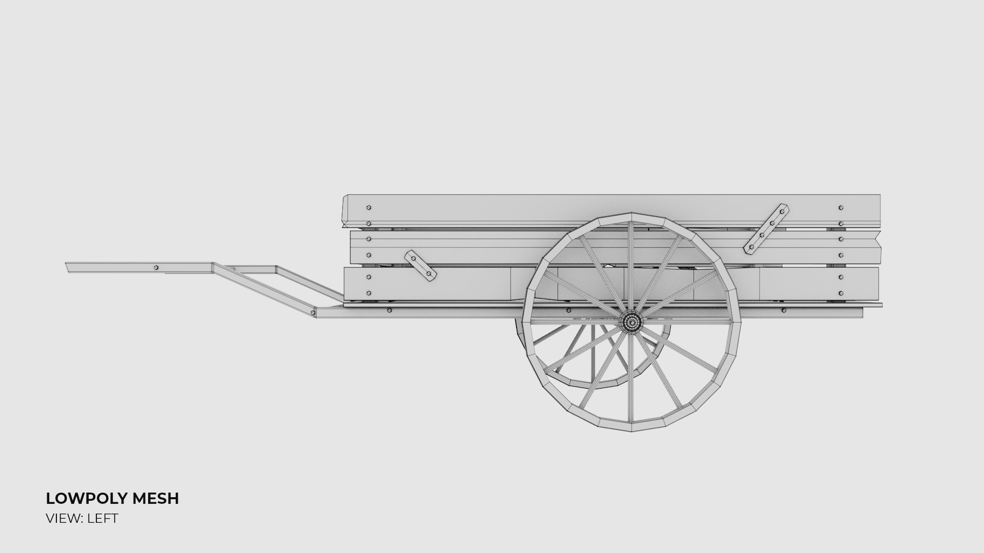 3D model Wooden Cart 3D model_24