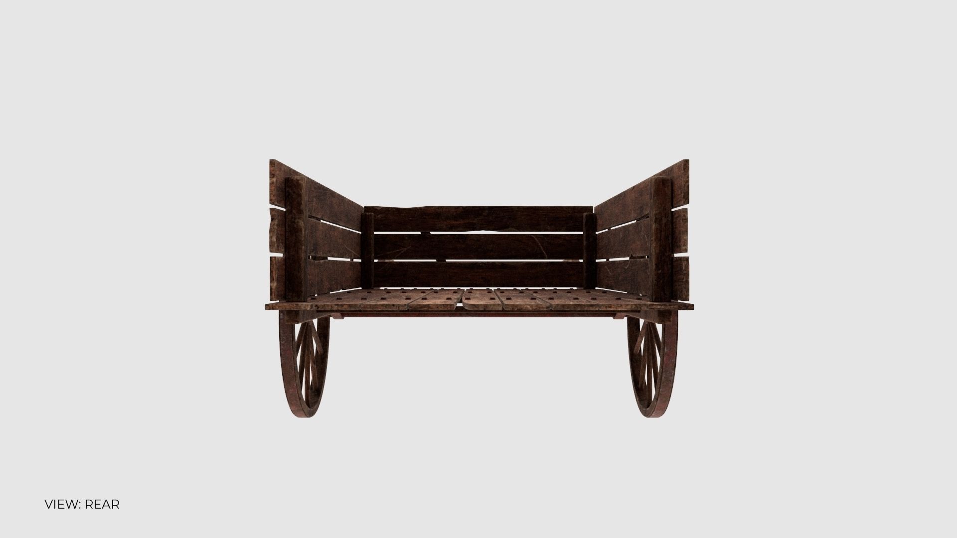 3D model Wooden Cart 3D model_5