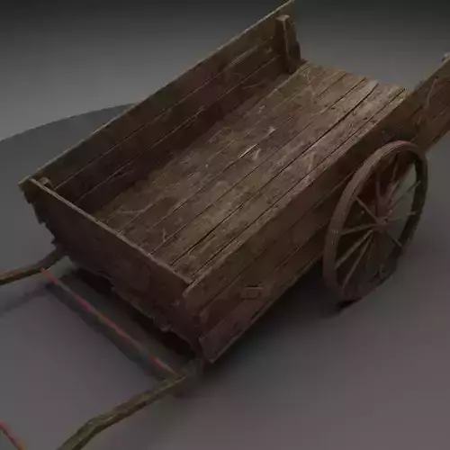 3D model Wooden Cart