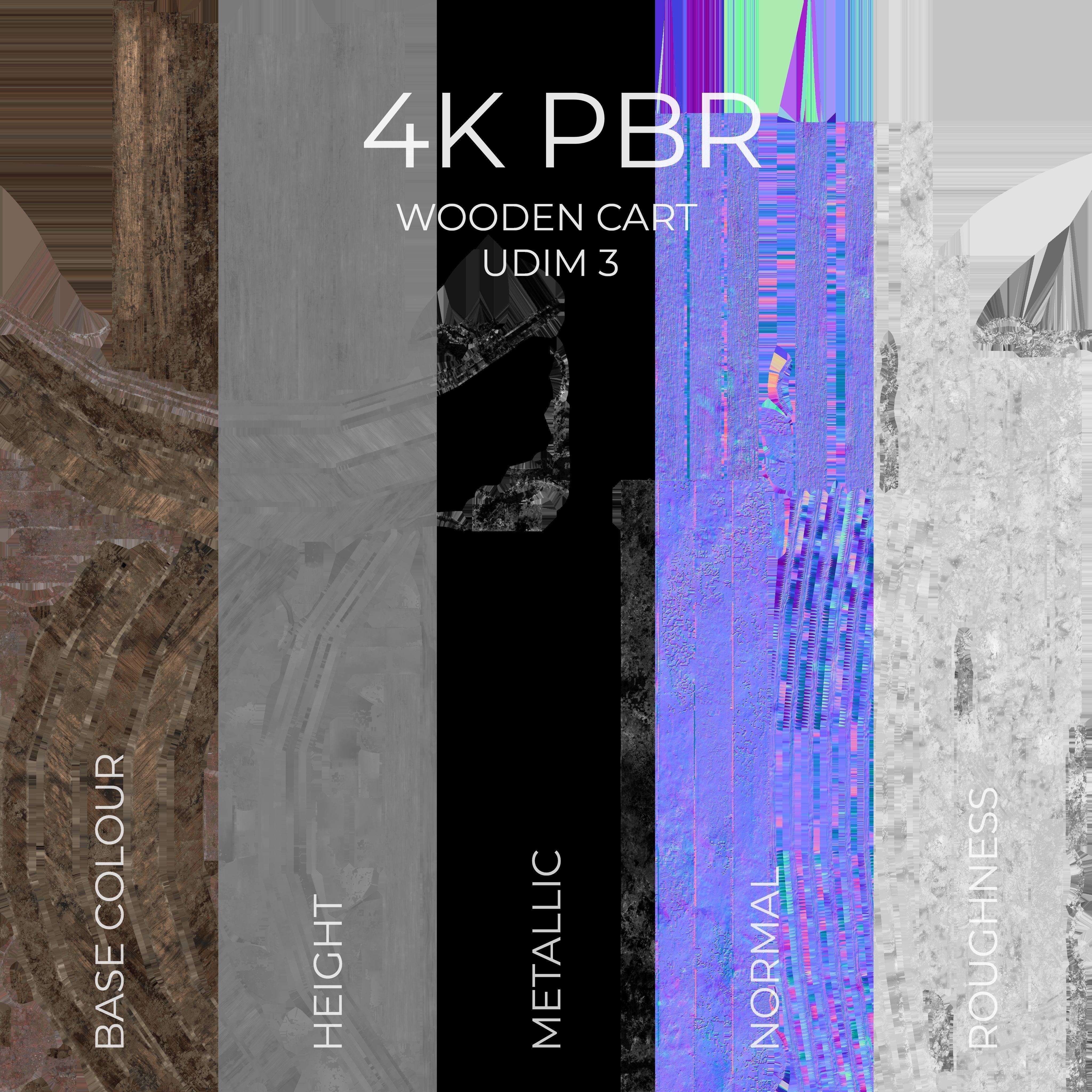 3D model Wooden Cart 3D model_28