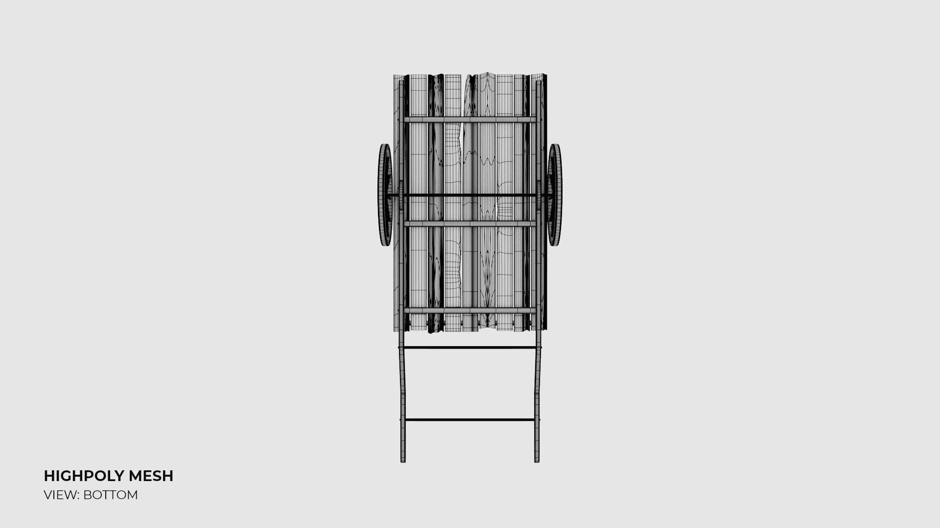 3D model Wooden Cart 3D model_15