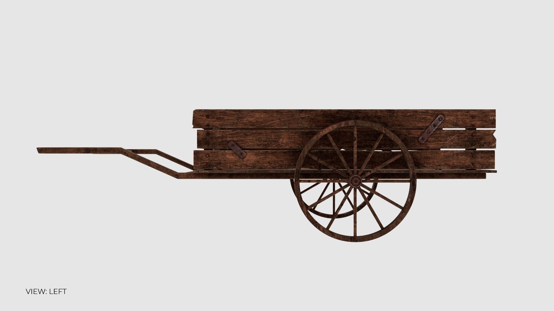3D model Wooden Cart 3D model_8