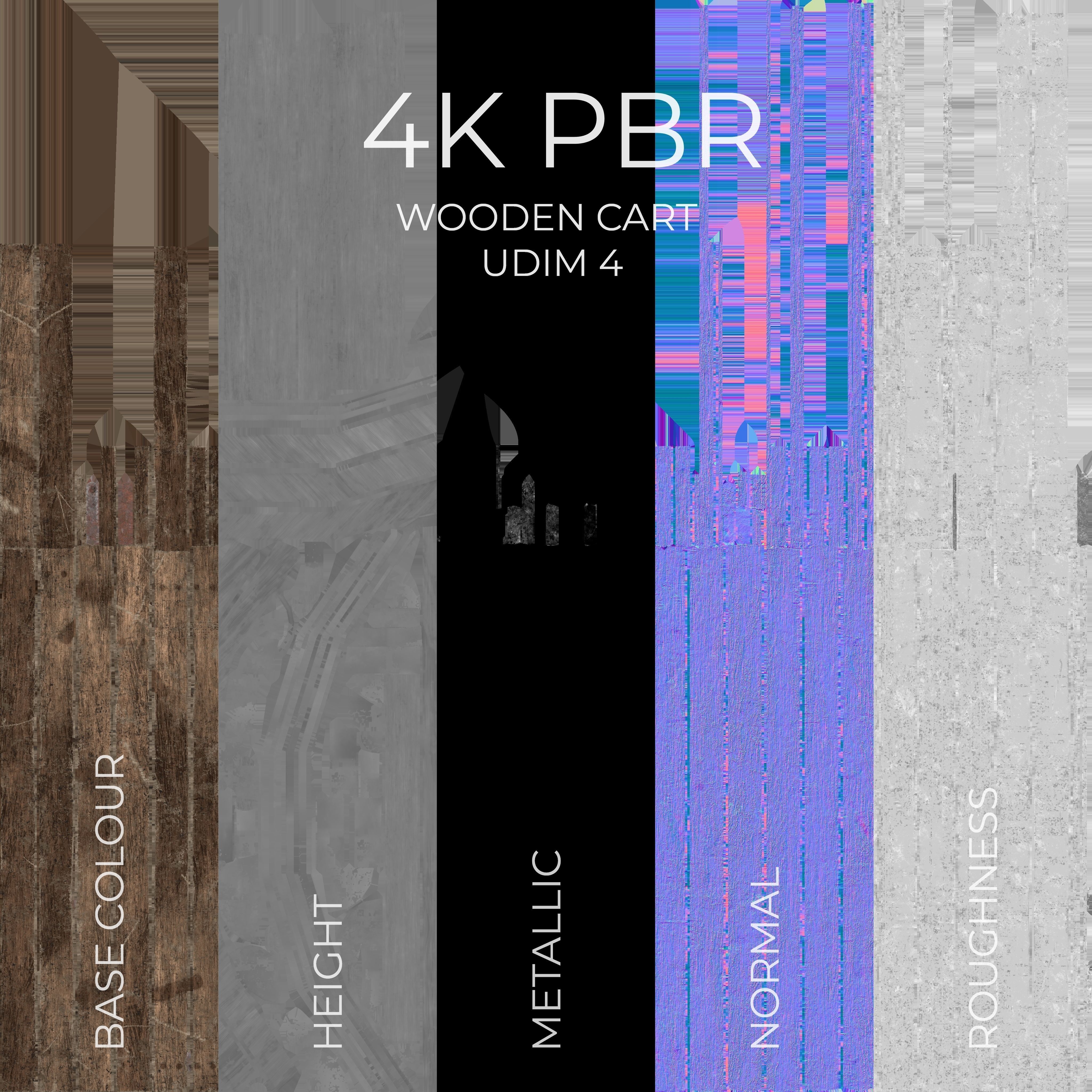 3D model Wooden Cart 3D model_29