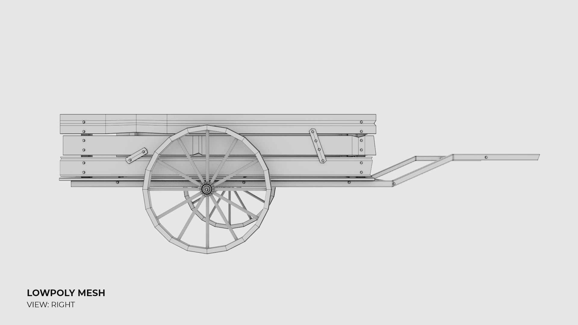 3D model Wooden Cart 3D model_25