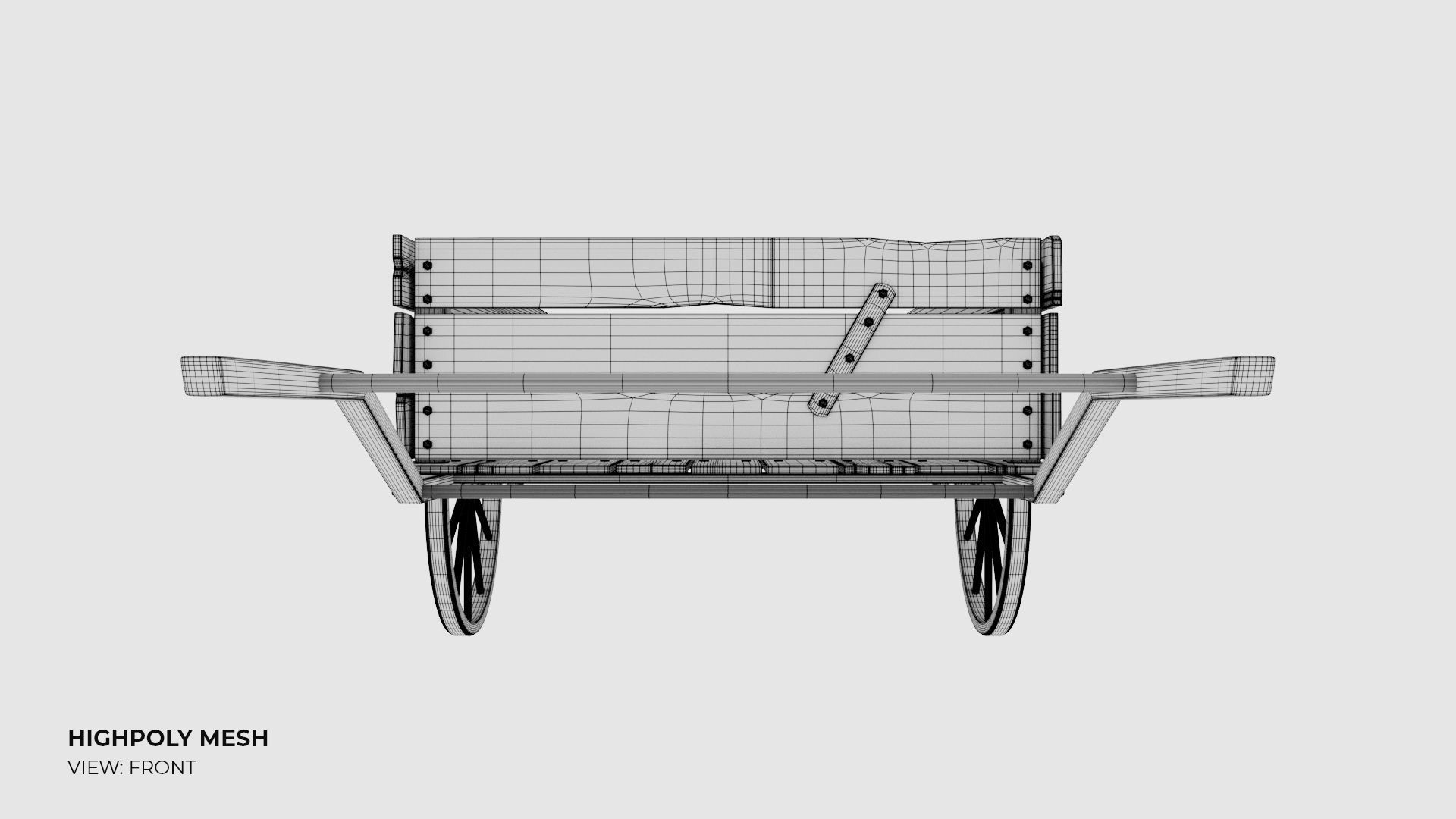 3D model Wooden Cart 3D model_12