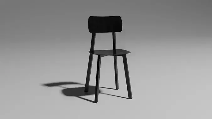 Black Chair Low-poly 3D model