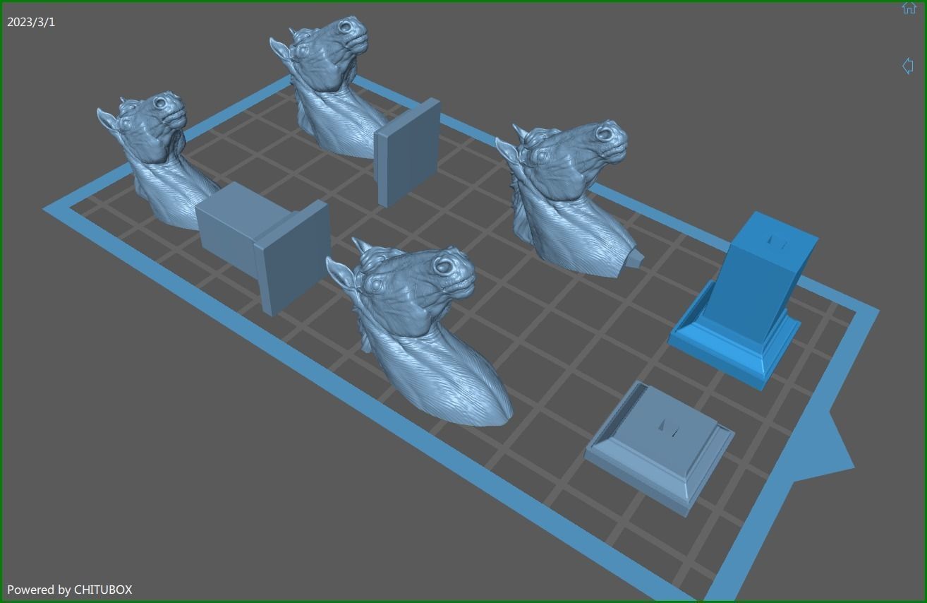 Horse with a mane 3D print model_29