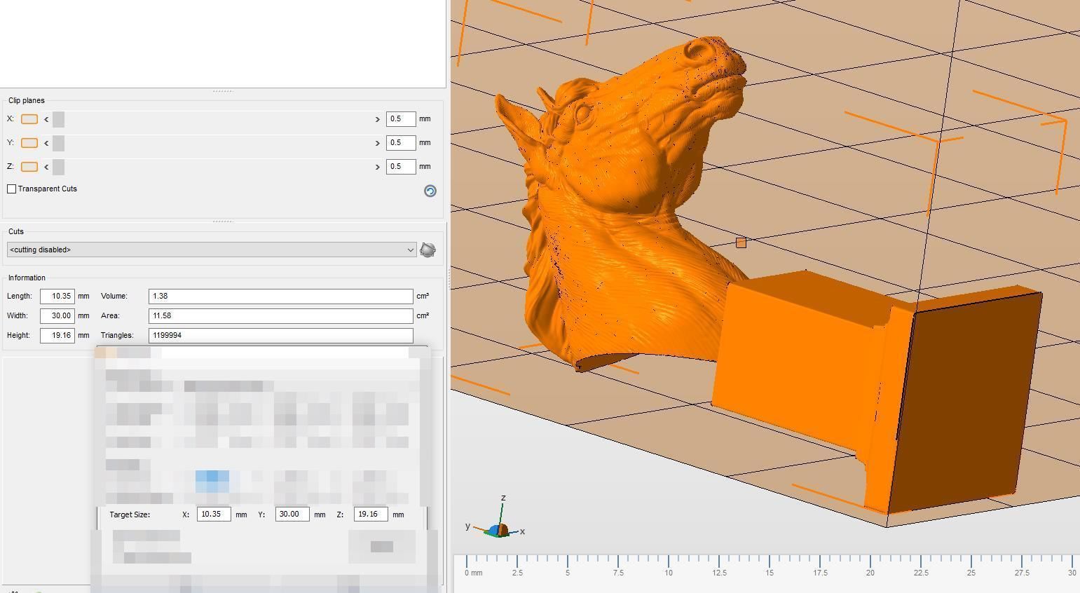 Horse with a mane 3D print model_26