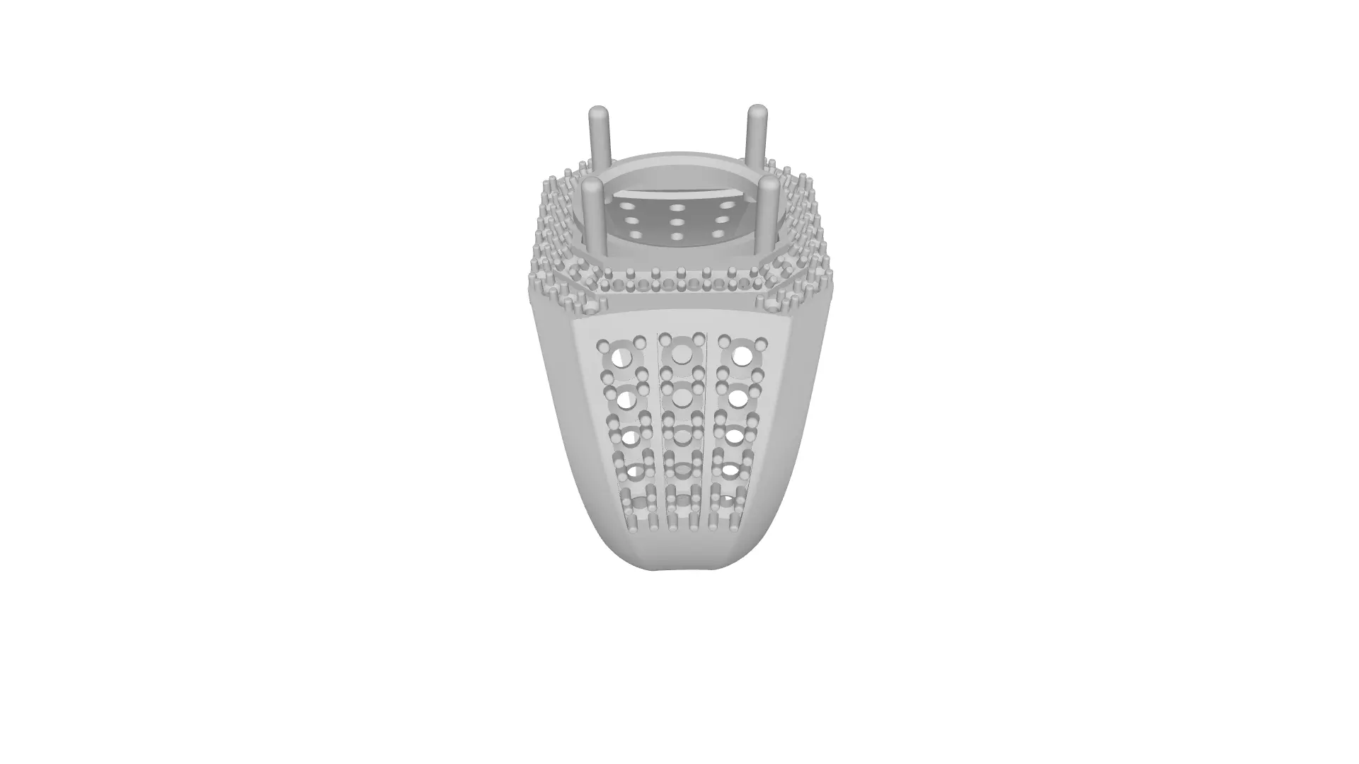 Mens Ring with Diamnd and Color Stone 3D print model