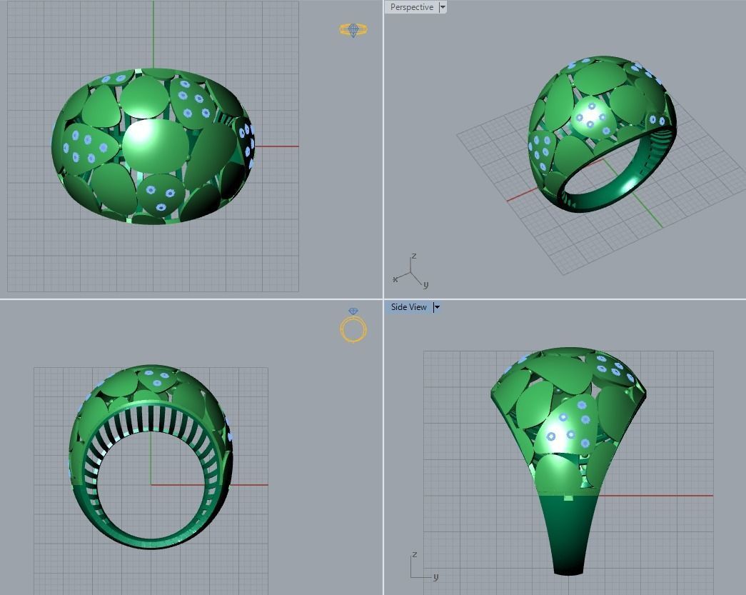 there are 29 jewelry rings in this file 3D Model Collection_43