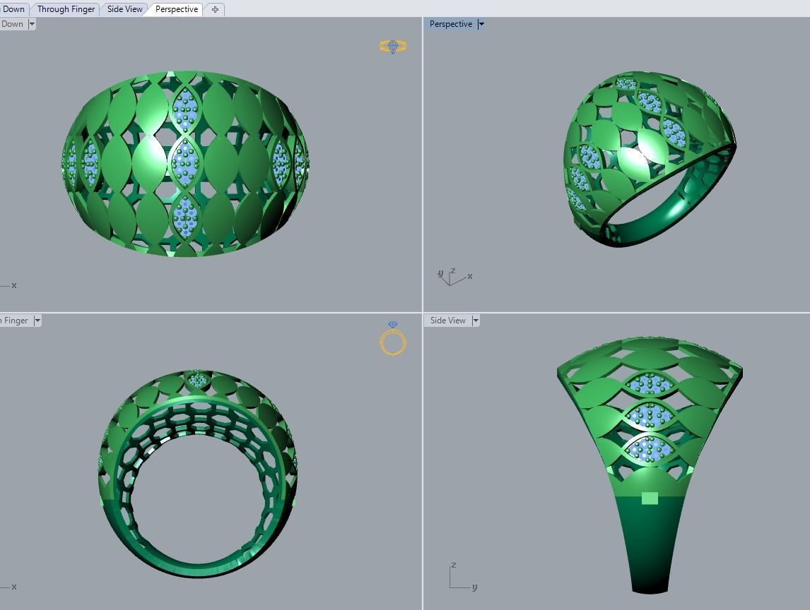 there are 29 jewelry rings in this file 3D Model Collection_54