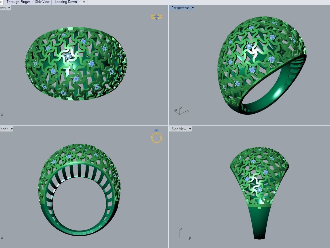 there are 29 jewelry rings in this file 3D Model Collection_95