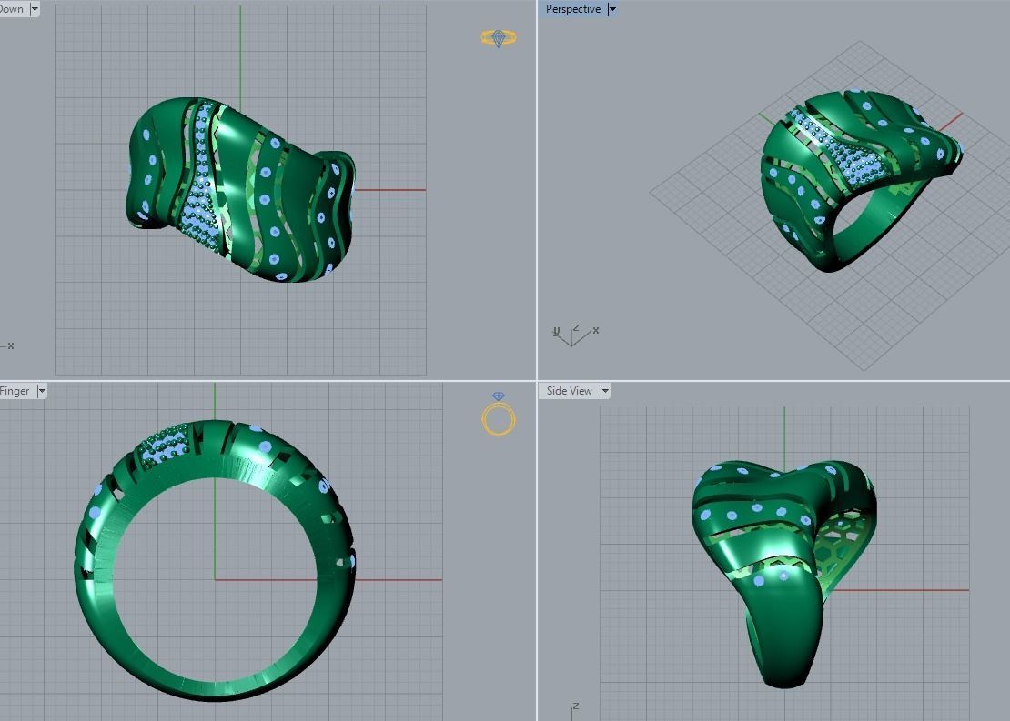 there are 29 jewelry rings in this file 3D Model Collection_68