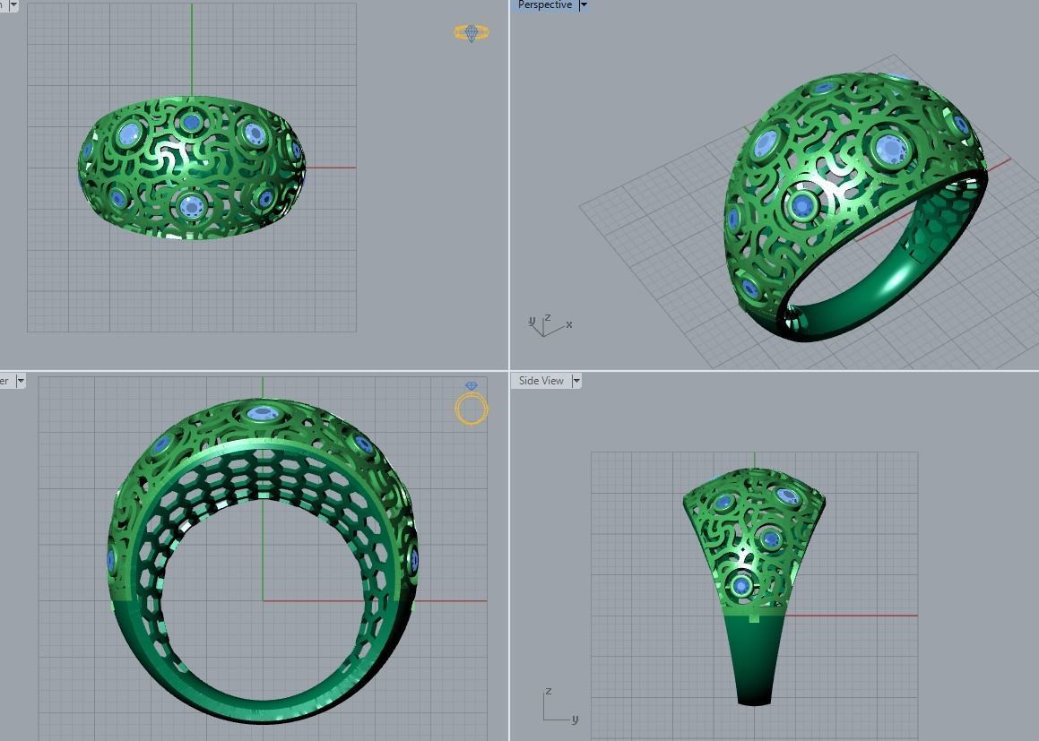 there are 29 jewelry rings in this file 3D Model Collection_57