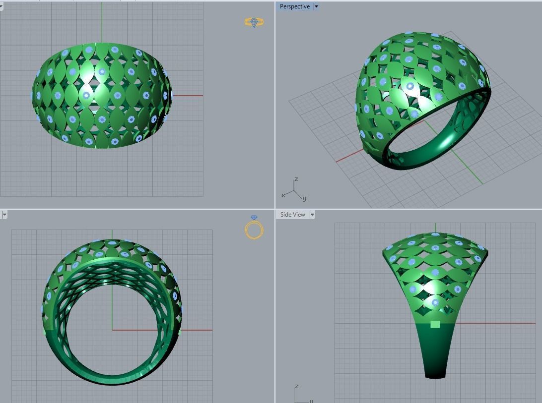 there are 29 jewelry rings in this file 3D Model Collection_49