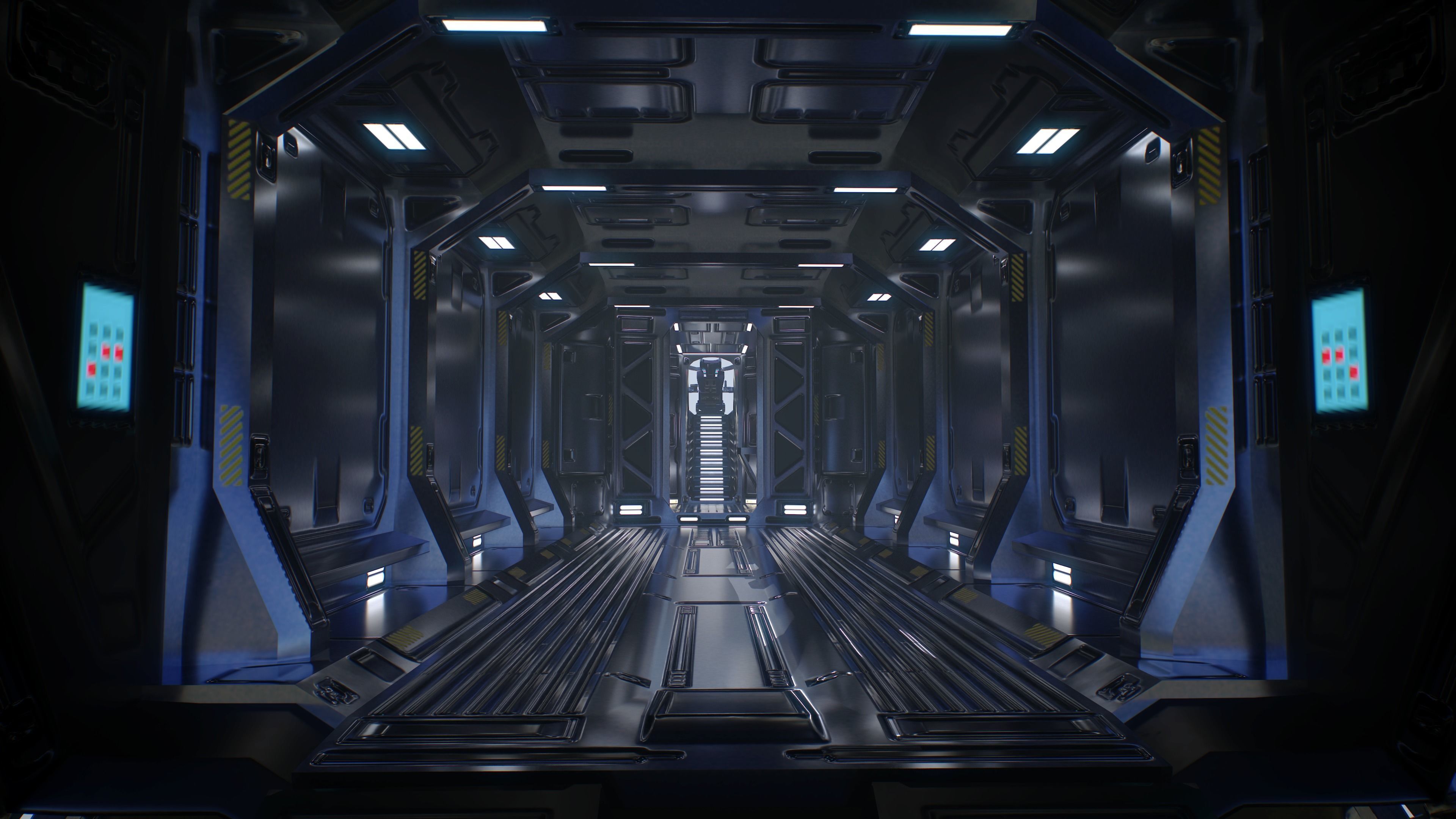 Stellar Phoenix Shuttle - Spaceship Low-poly 3D model_11