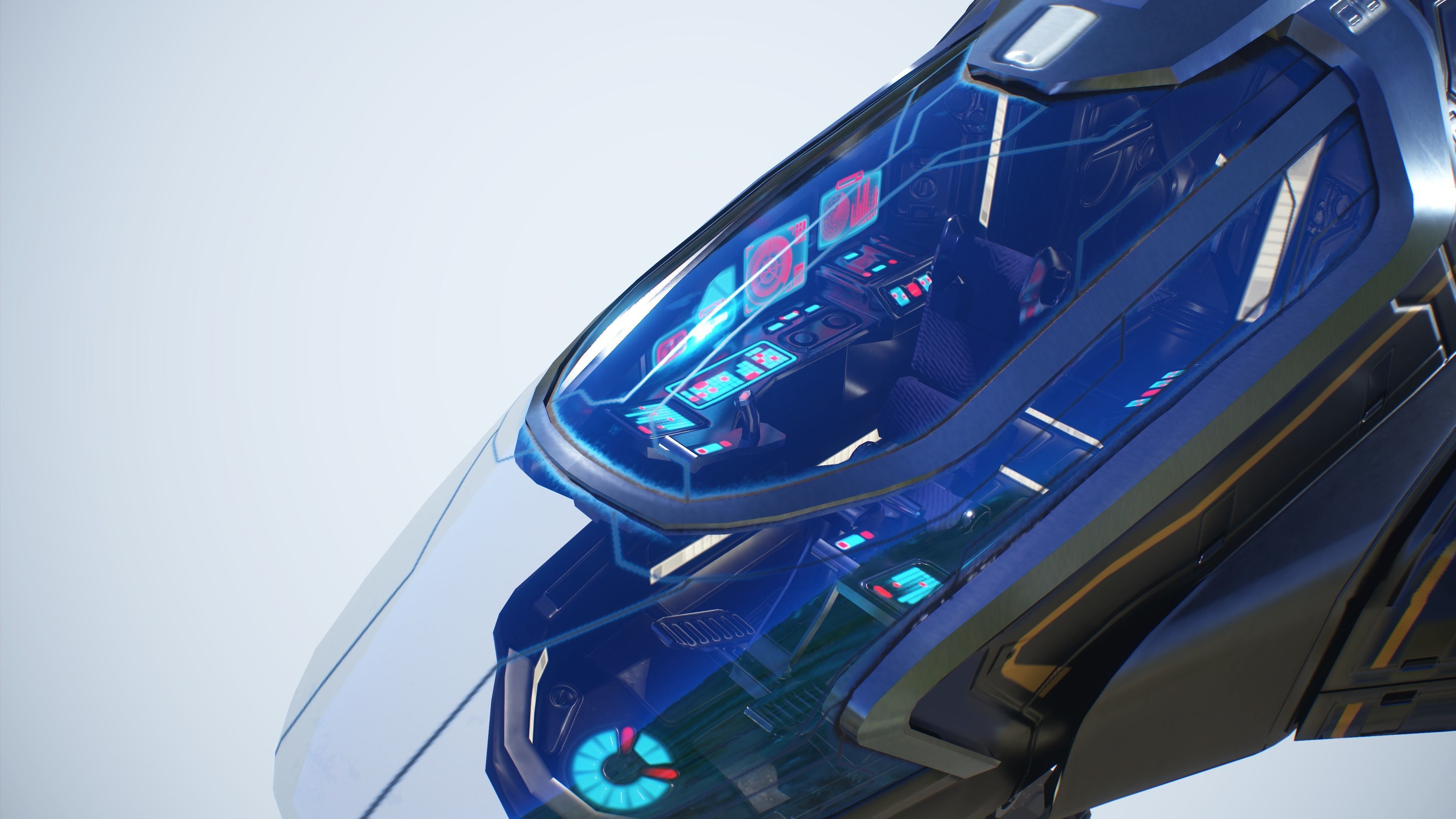 Stellar Phoenix Shuttle - Spaceship Low-poly 3D model_12