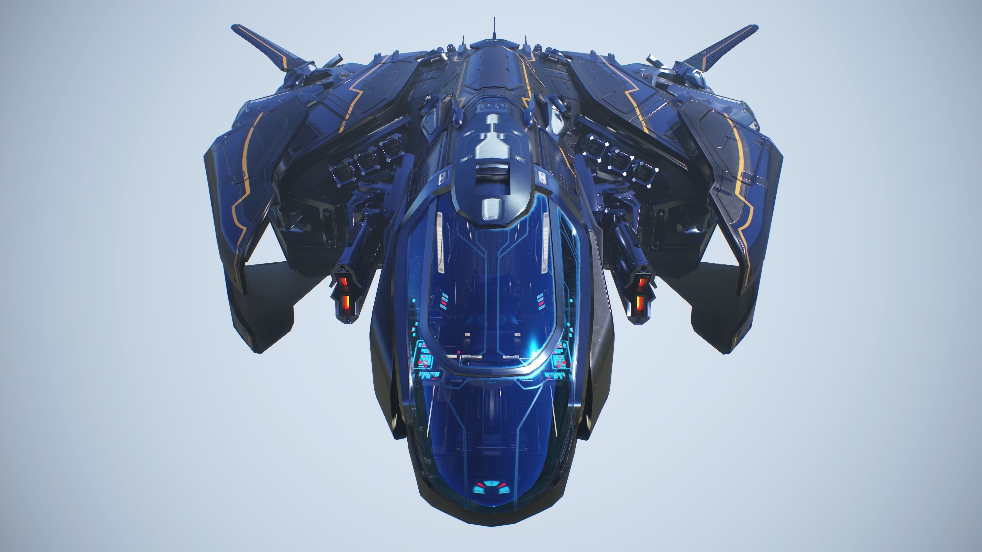 Stellar Phoenix Shuttle - Spaceship Low-poly 3D model_10