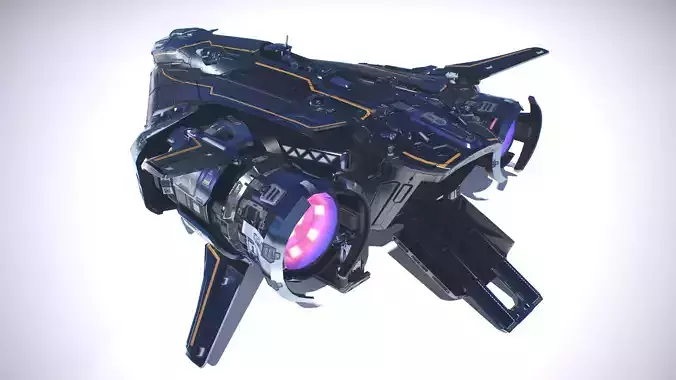 Stellar Phoenix Shuttle - Spaceship Low-poly 3D model