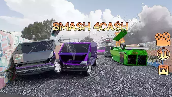 Demolition Racing wrecking racing with van