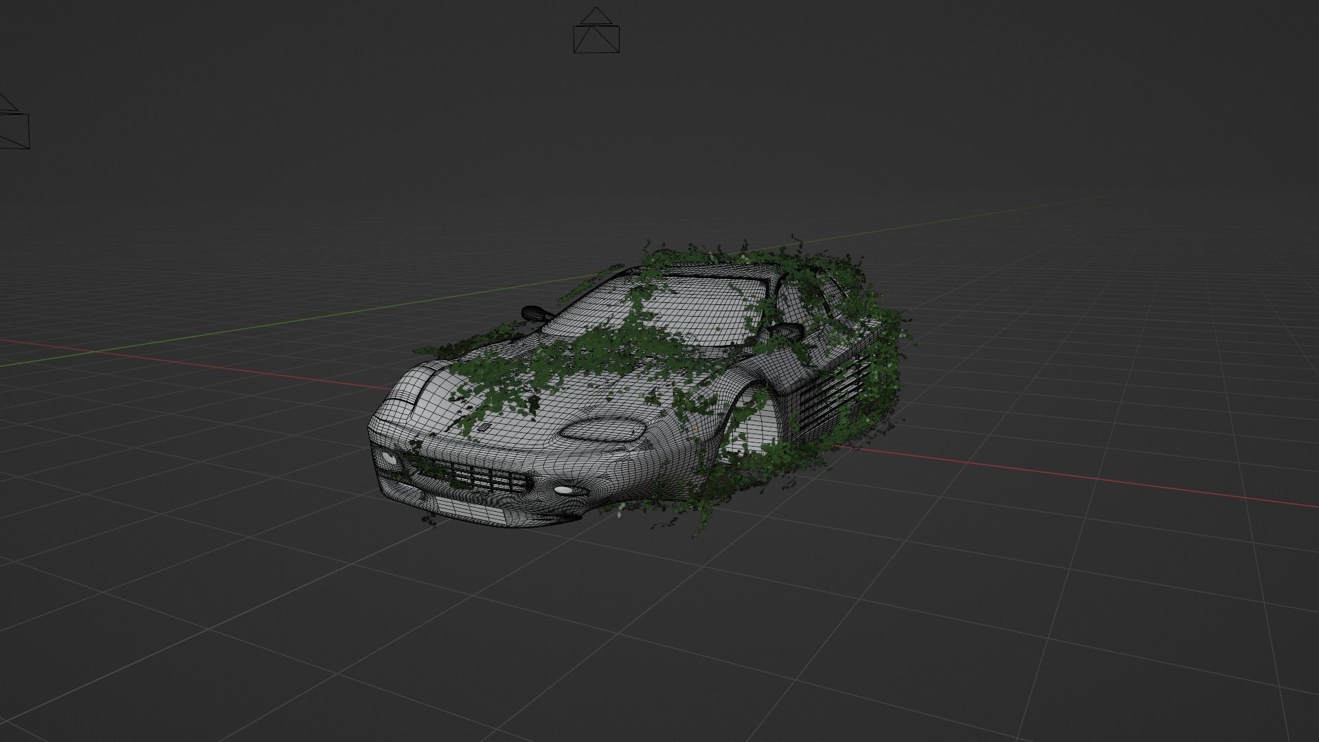 Damaged Rusted Sport Car  3D model_8