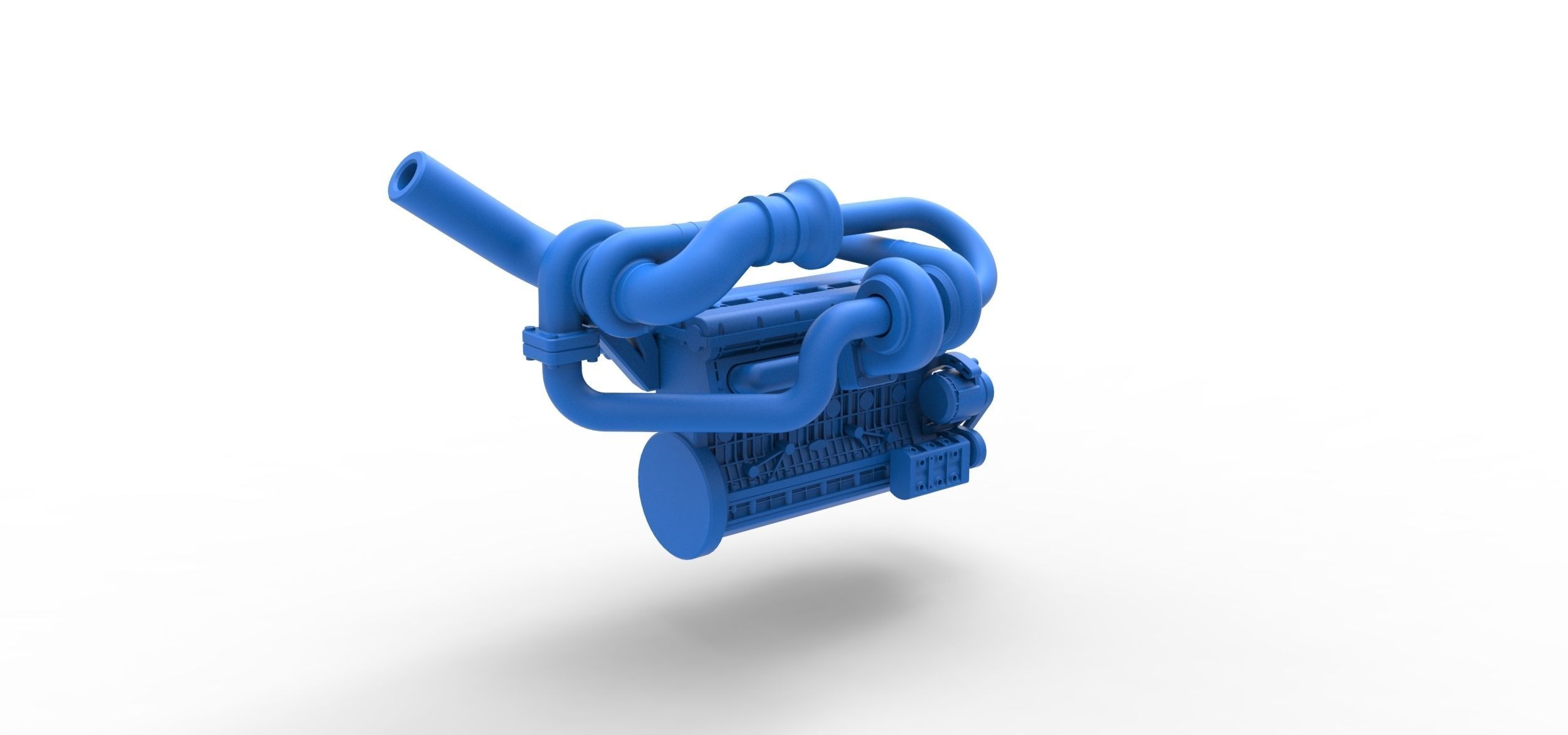 Twin Turbo straight-six engine Scale 1 to 25 3D print model_11