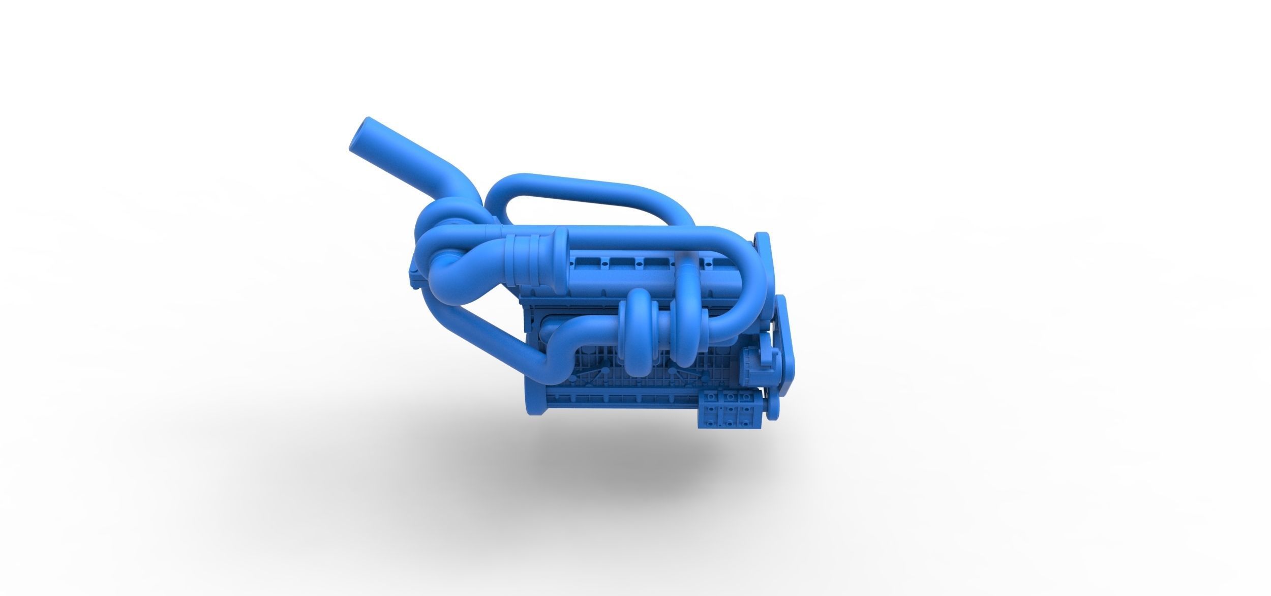 Twin Turbo straight-six engine Scale 1 to 25 3D print model_13