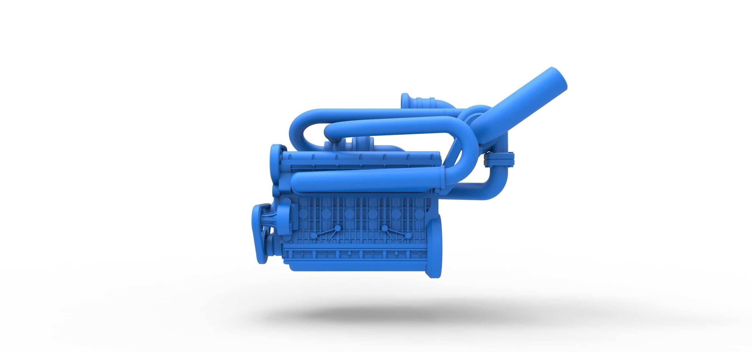 Twin Turbo straight-six engine Scale 1 to 25 3D print model_5
