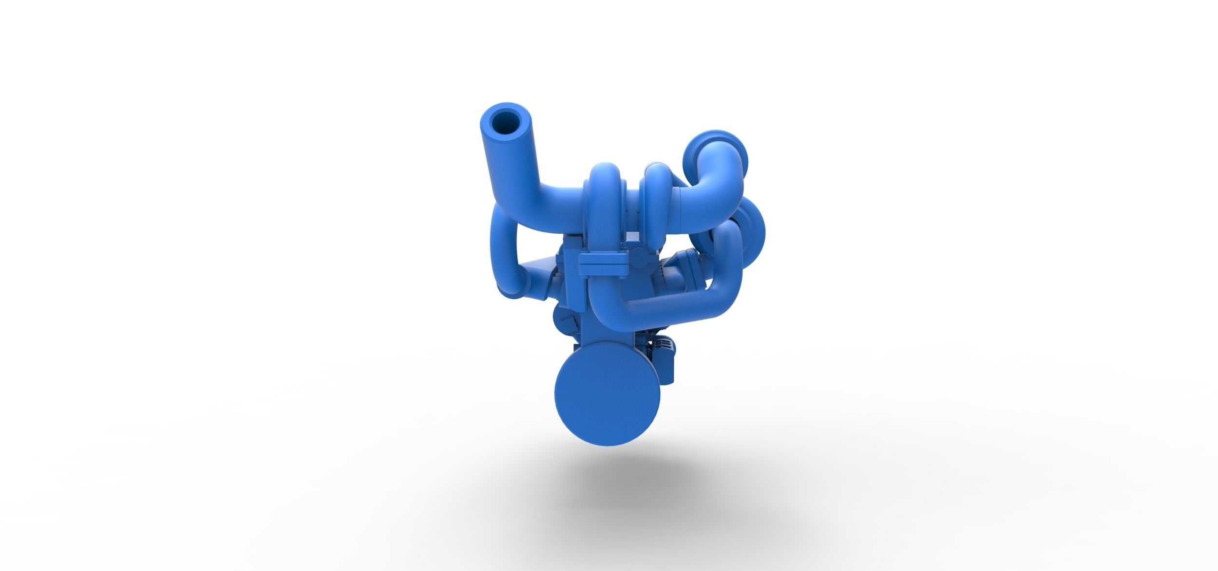 Twin Turbo straight-six engine Scale 1 to 25 3D print model_10