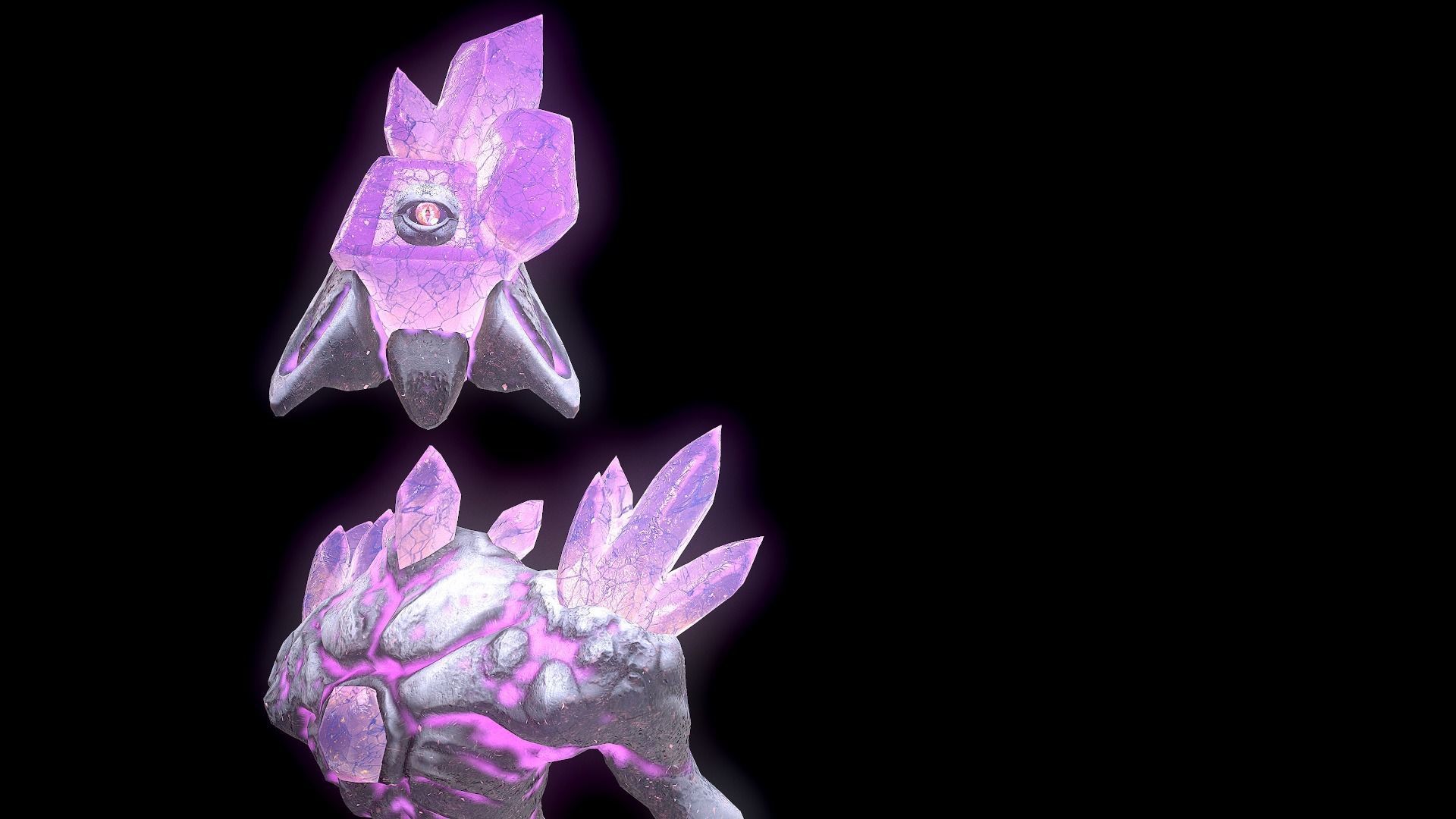 Monster Crystal VER 07 3D Low Poly Model Game Ready Low-poly 3D model_9