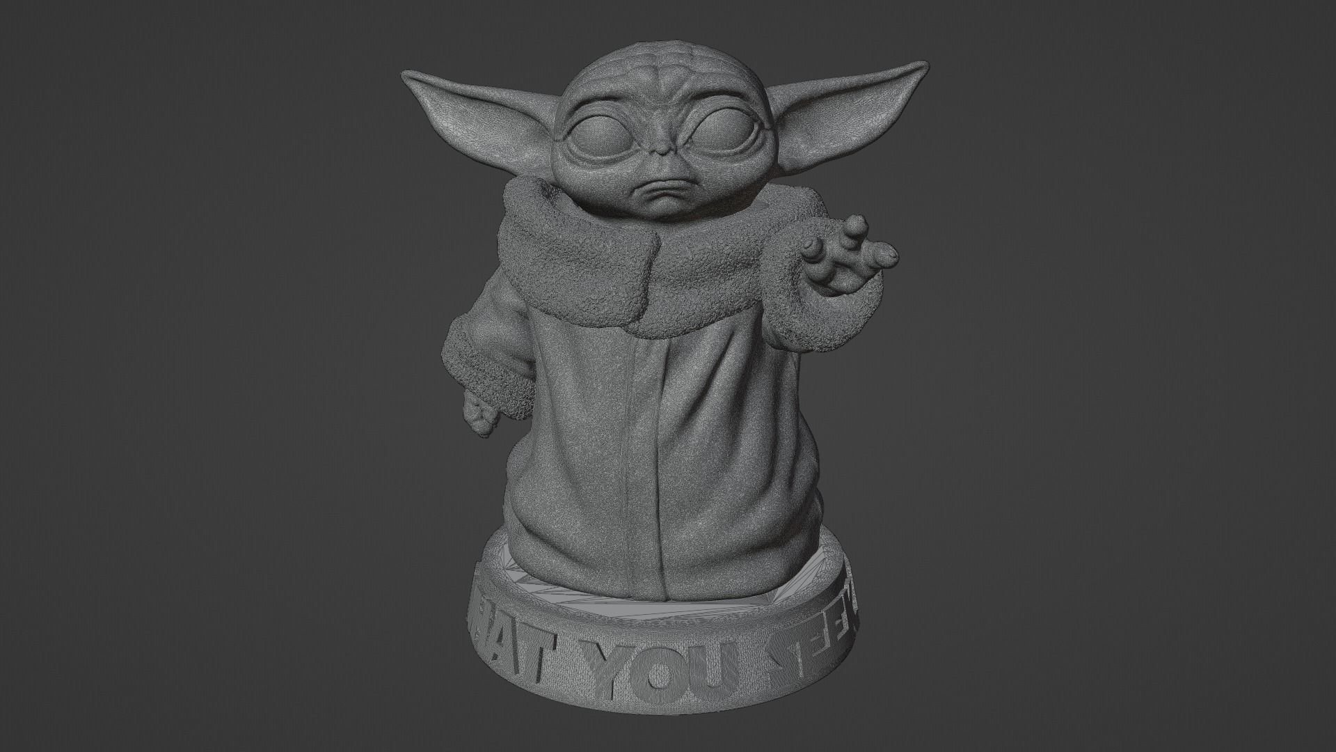 Baby Yoda 3D Model 3D print model_5