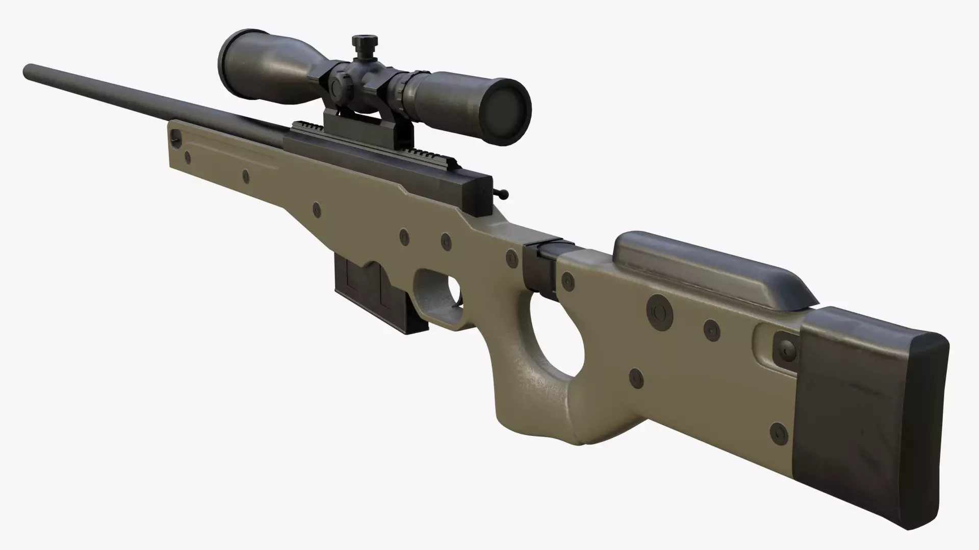 AWP Sniper Rifle 3D model_0