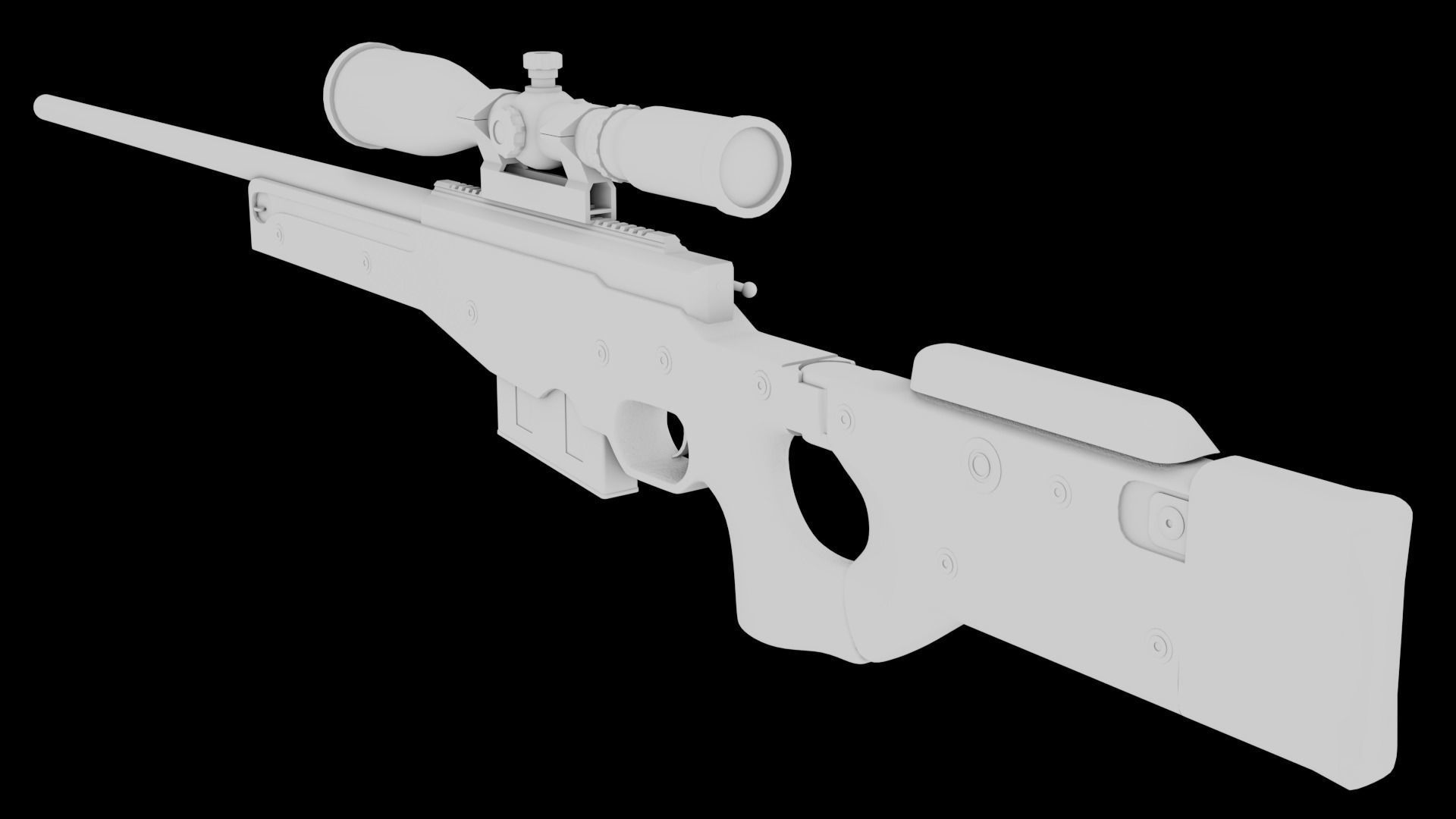 AWP Sniper Rifle 3D model_12