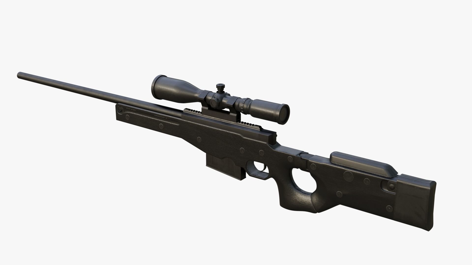 AWP Sniper Rifle 3D model_9