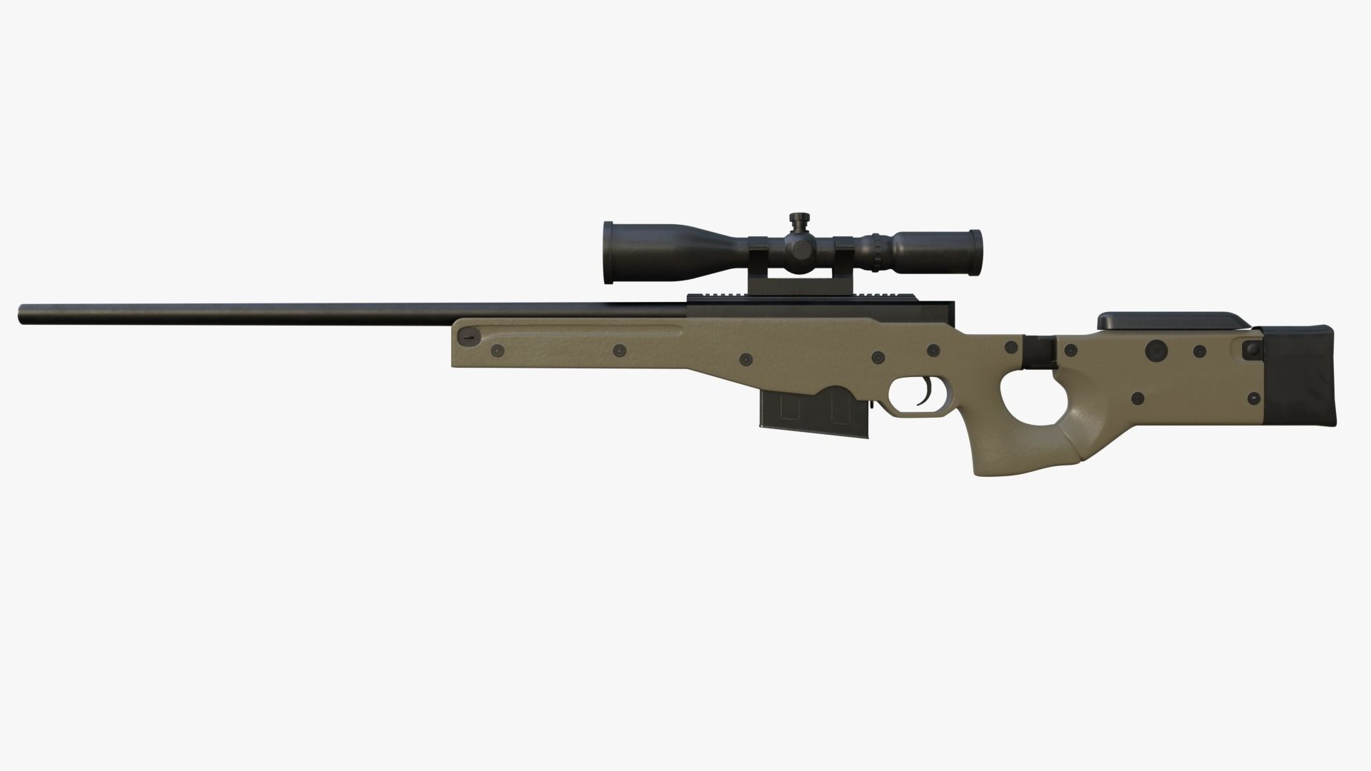 AWP Sniper Rifle 3D model_2
