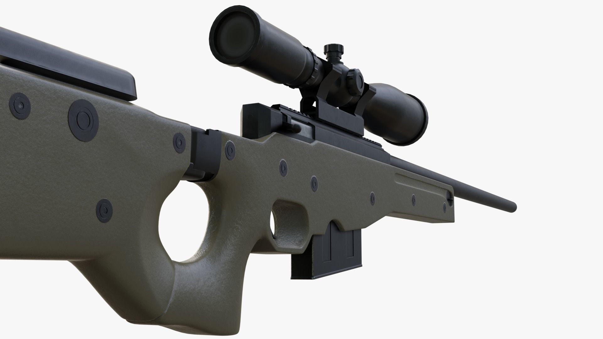 AWP Sniper Rifle 3D model_4
