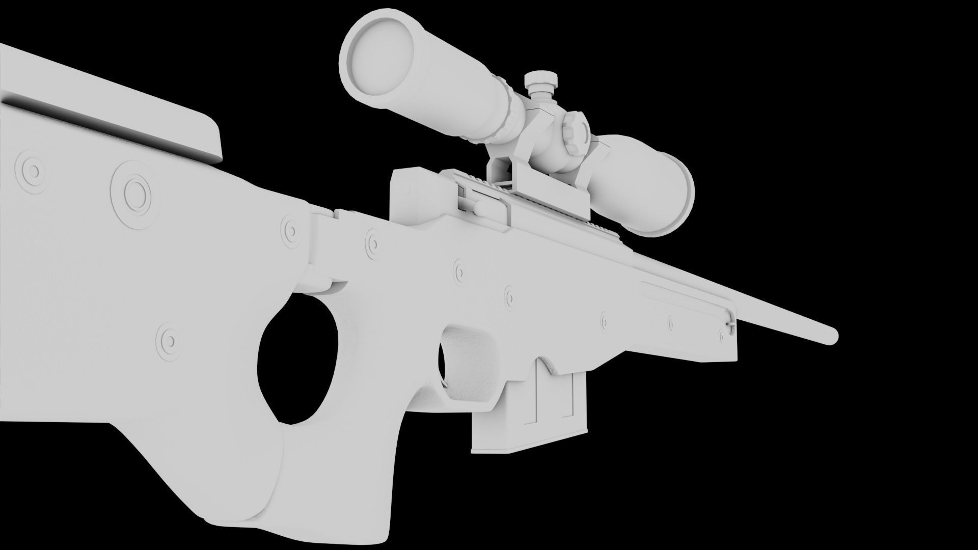 AWP Sniper Rifle 3D model_16